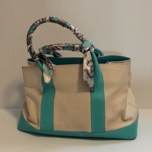 *SOLD*Tiffany & Co. Canvas Bag w/ Leather Trimming